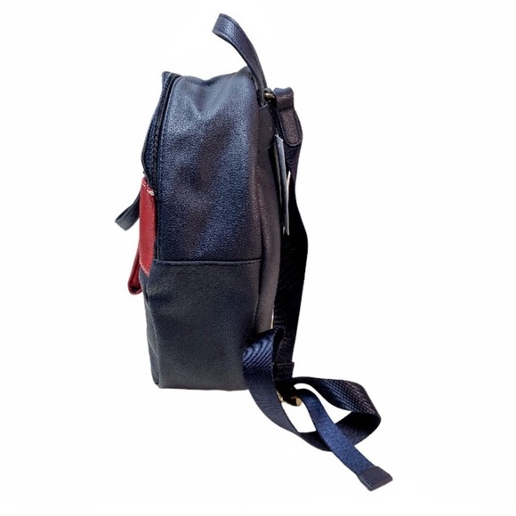 NWT Tommy Hilfiger Red & Blue Medium Backpack With Pouch - Picture 3 of 16